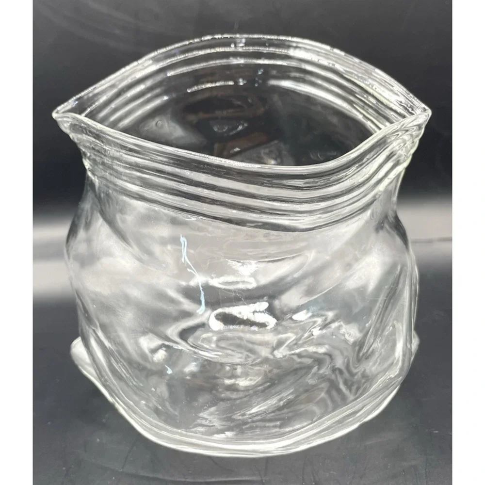 Dainty Realistic Unzipped Glass Sack Bag/Bowl/Jar